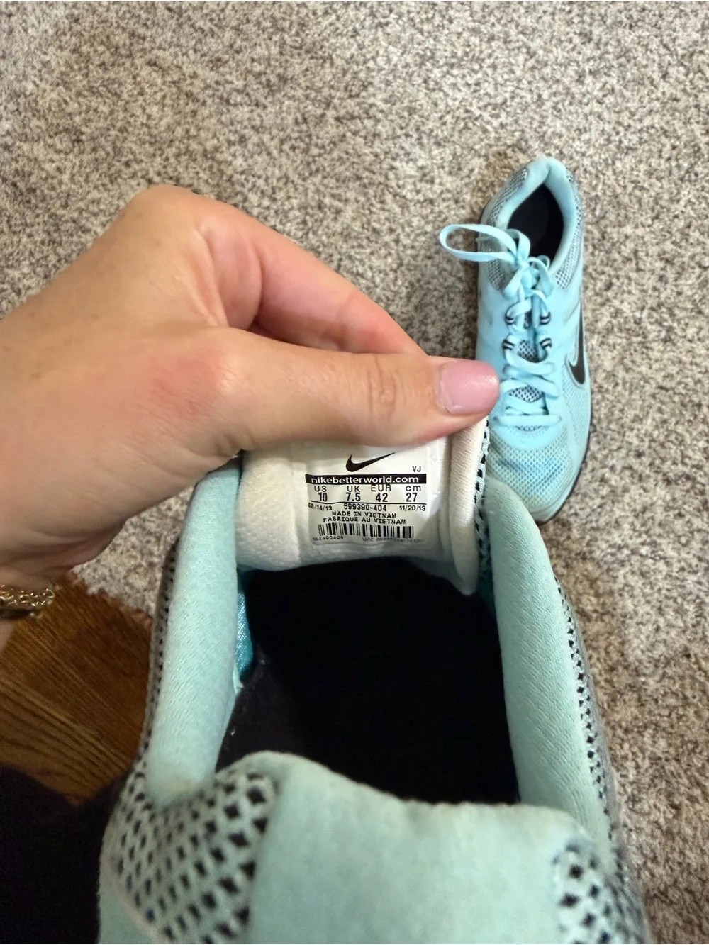 Nike Women's Aqua/Black Mesh Running Shoes